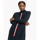 Vestido curto de manga comprida Tommy Hilfiger feminino azul tamanho XX-G