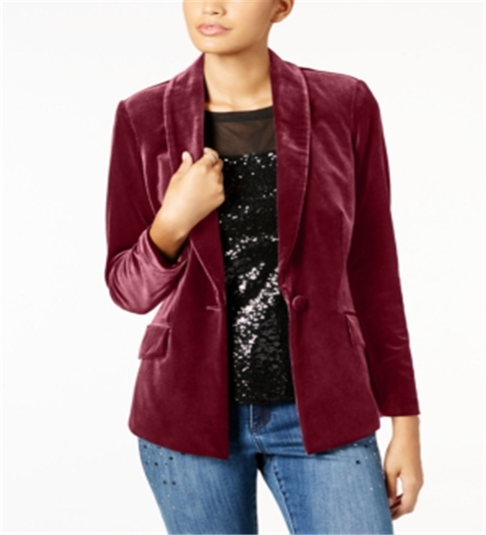 Blazer de veludo feminino INC International Concepts marrom tamanho G
