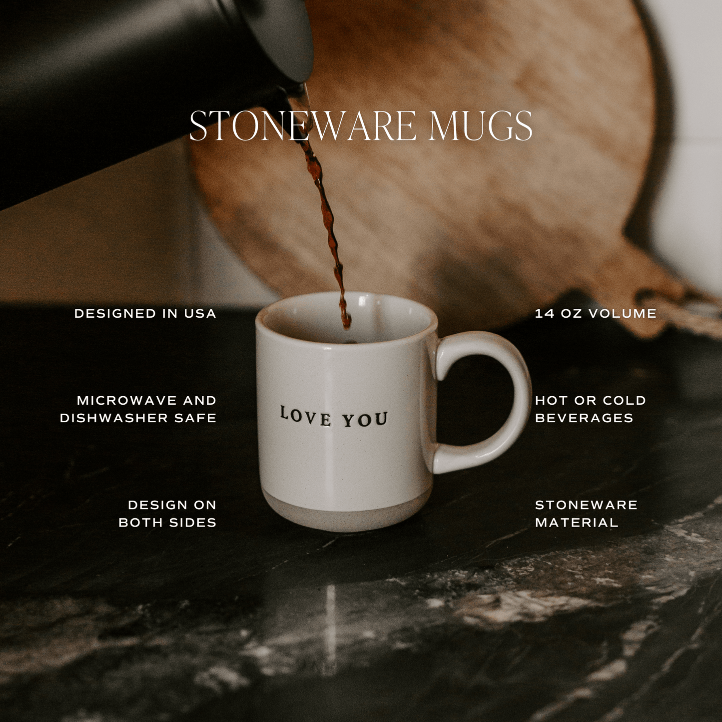 Dog Mom 14 oz Stoneware Coffee Mug