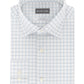 Camisa social masculina Michael Kors xadrez com gola clássica elástica, tamanho branco, 18x36-37