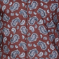 Camisa social masculina Bar III Max Cotton Paisley Borgonha Tamanho P
