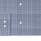 Camisa xadrez slim fit masculina Michael Kors com botões - Azul, tamanho 16x34-35