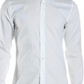 Camisa social masculina ALFANI com gola geométrica branca e corte slim, tamanho grande