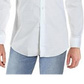 Camisa social masculina ALFANI com gola geométrica branca e corte slim, tamanho grande