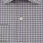 Camisa social masculina Van Heusen Classic Regular Fit com gola flexível e xadrez elástico, cinza, tamanho GG