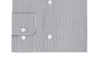 Camisa social Calvin Klein masculina Steel Classic Regular Fit, sem passar, com listras elásticas, tamanho azul, 16,5 x 34-35