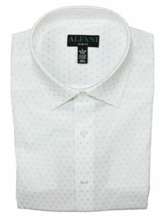 Camisa social masculina Alfani com gola branca, tamanho 15,5 x 32-33