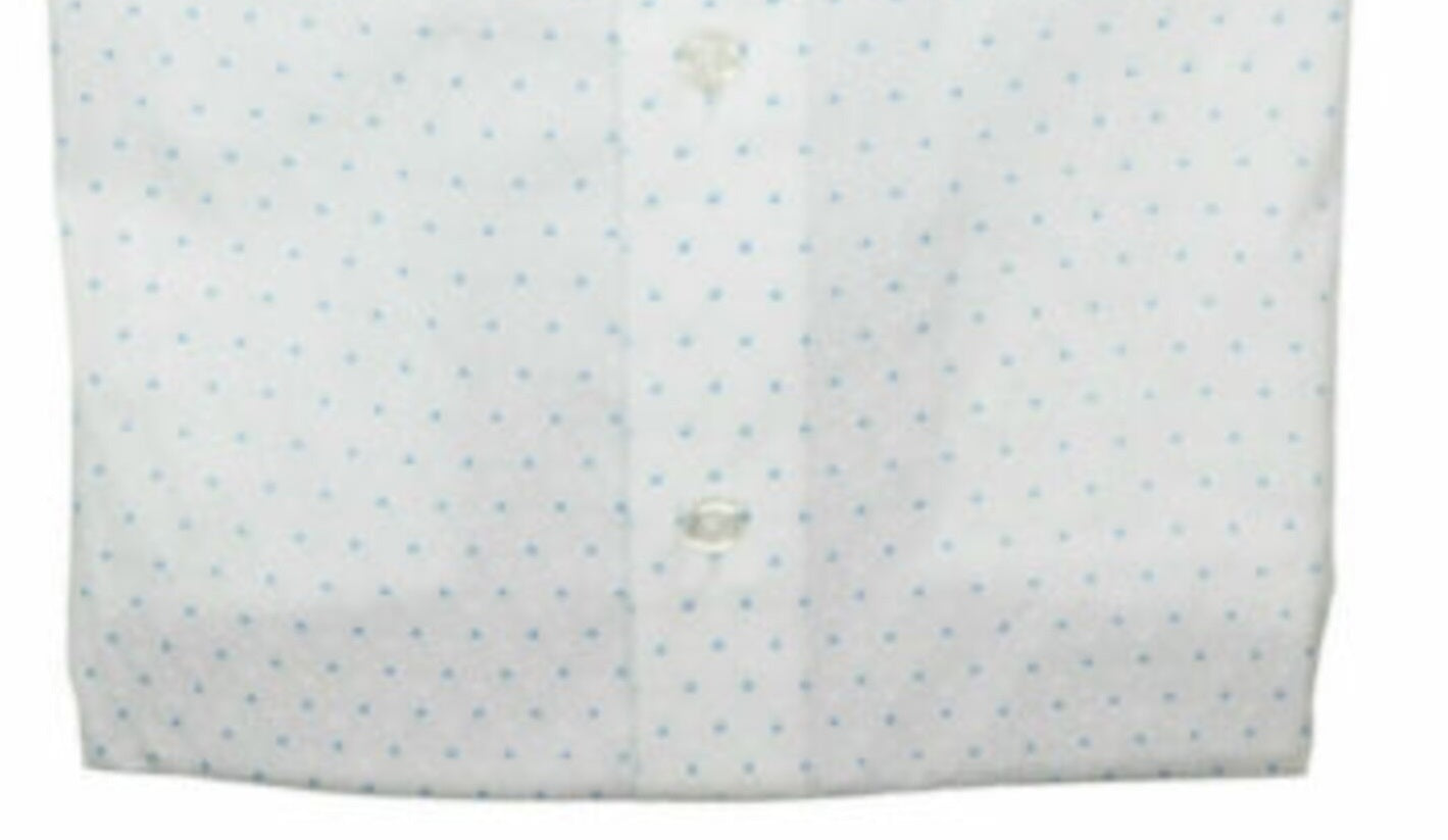 Camisa social masculina Alfani com gola branca, tamanho 15,5 x 32-33
