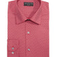 Camisa social masculina Alfani com gola estampada, vermelha, tamanho 15,5 x 32-33