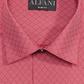 Camisa social masculina Alfani com gola estampada, vermelha, tamanho 15,5 x 32-33