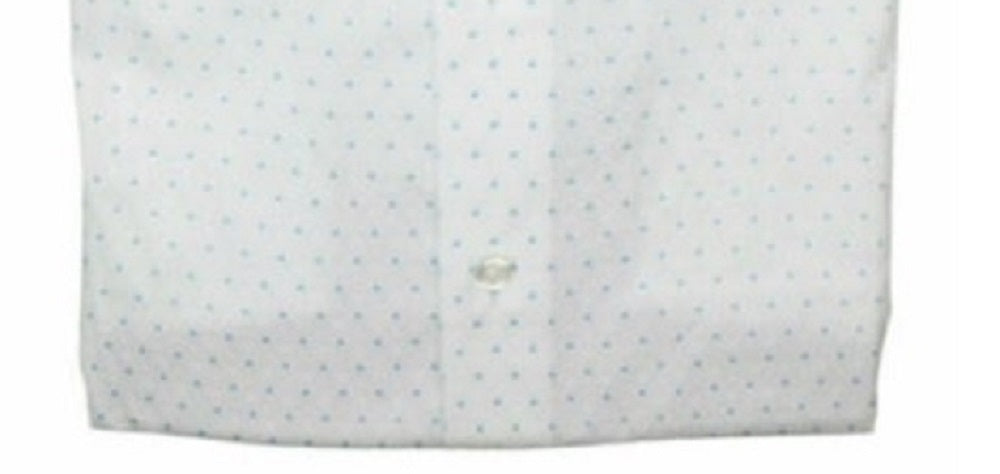 Camisa social masculina Alfani branca com gola geométrica e corte slim, tamanho 16,5-32/33