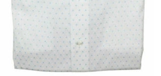 Camisa social masculina Alfani branca com gola geométrica e corte slim, tamanho 16,5-32/33