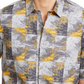 Camisa estampada masculina Alfani cinza tamanho XXX-G