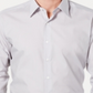 Camisa social masculina Club Room Classic Regular Fit, lisa, cinza claro, tamanho 16,5 x 32-33