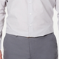 Camisa social masculina Club Room Classic Regular Fit, lisa, cinza claro, tamanho 16,5 x 32-33