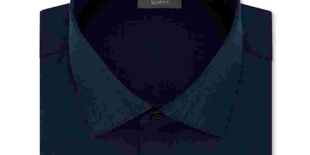Camisa social masculina com gola Kenneth Cole, azul, tamanho 15 x 32 x 33