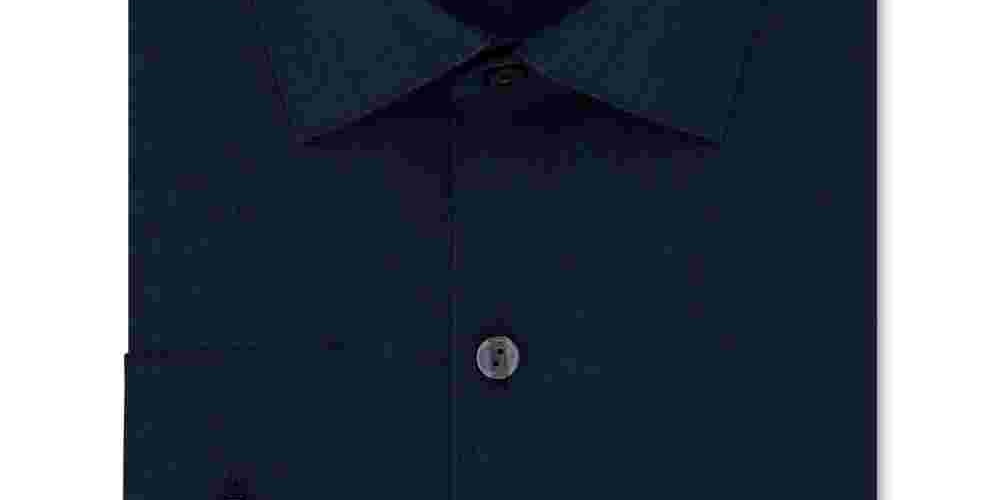 Camisa social masculina com gola Kenneth Cole, azul, tamanho 15 x 32 x 33