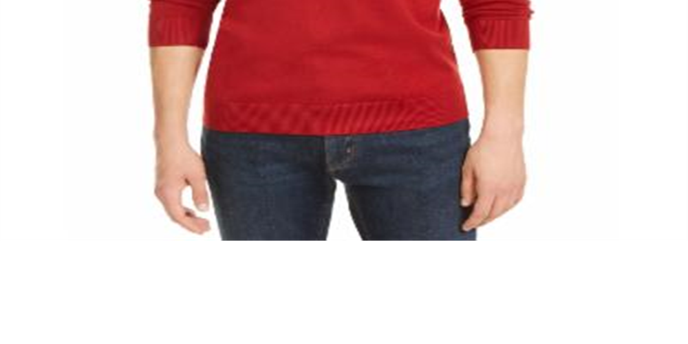 Suéter Lacoste Masculino Gola V Vermelho Tamanho 3XL