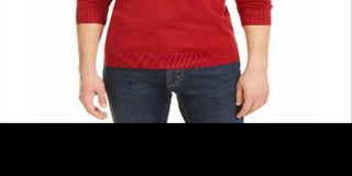 Lacoste Men's V Neck Sweater Red Size 3XL
