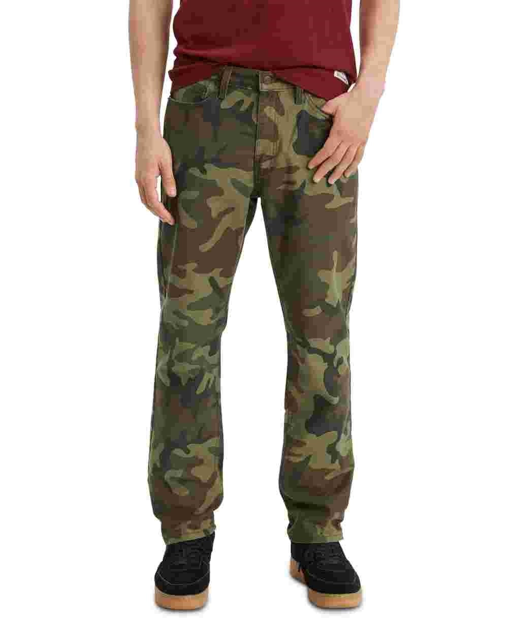 Calça jeans Levi's 541 Athletic Fit Camo Masculina Verde Tamanho 40X32