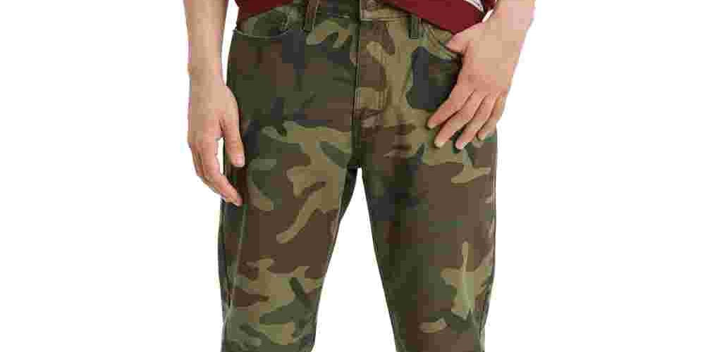 Calça jeans Levi's 541 Athletic Fit Camo Masculina Verde Tamanho 40X32