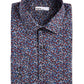 Camisa social masculina Bar III com gola azul, tamanho 14,5 x 32 x 33