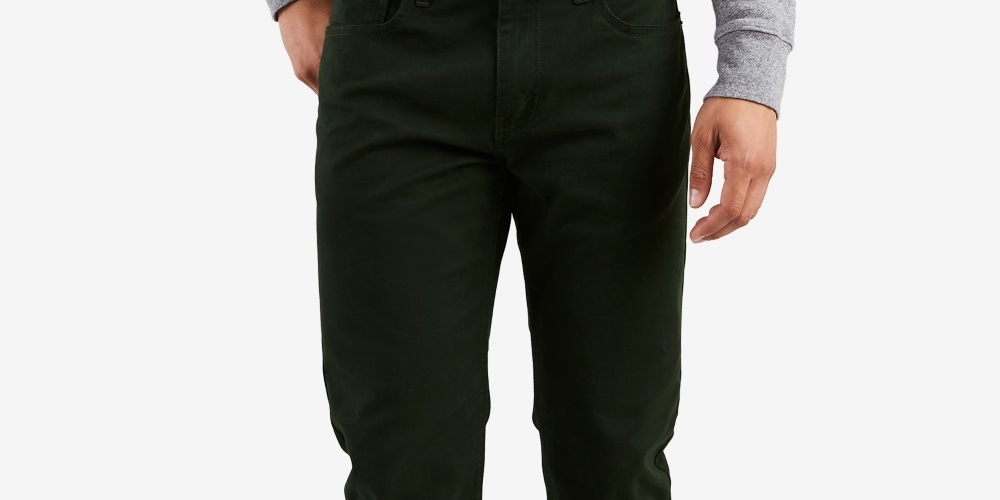 Calça jeans Levi's 502 Regular Taper Soft Twill Masculina Verde Tamanho 32X30