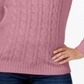 Karen Scott Suéter Feminino de Tricô com Cabo Mellow Rose Tamanho Pequeno GG