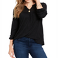 Top de renda feminino Style &amp; Co, preto, tamanho pequeno GG