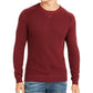 Suéter masculino de gola redonda de algodão Pima Club Room, vermelho, tamanho XX-G