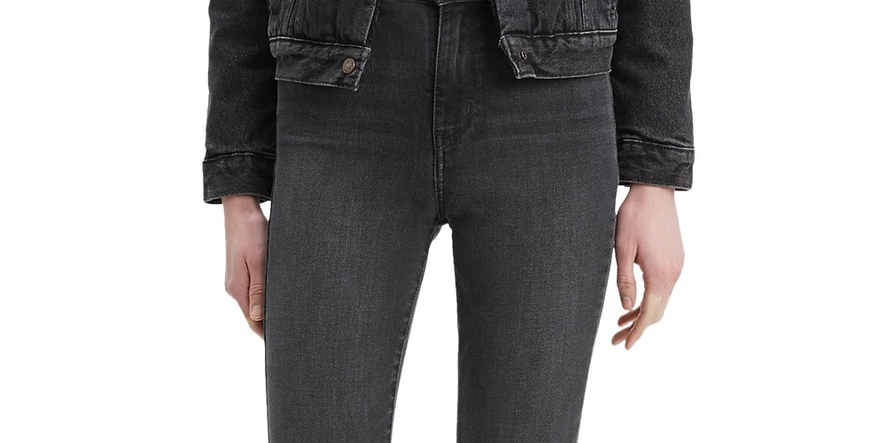 Calça jeans skinny Levi's 721 High Rise Ankle Feminina, preta, tamanho 25