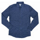 Camisa casual masculina estampada Bar III com botões, azul, tamanho P