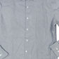 Camisa social masculina clássica com estampa floral azul-marinho, tamanho G
