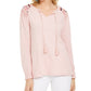 Blusa feminina bordada com ombro estilo &amp; co, rosa, tamanho GG