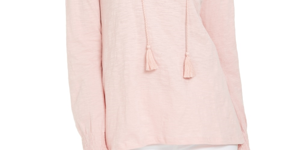 Blusa feminina bordada com ombro estilo &amp; co, rosa, tamanho GG