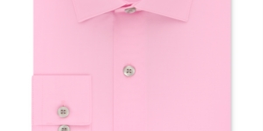 Camisa social masculina Kenneth Cole Slim Fit lisa rosa tamanho -G 16-16/5