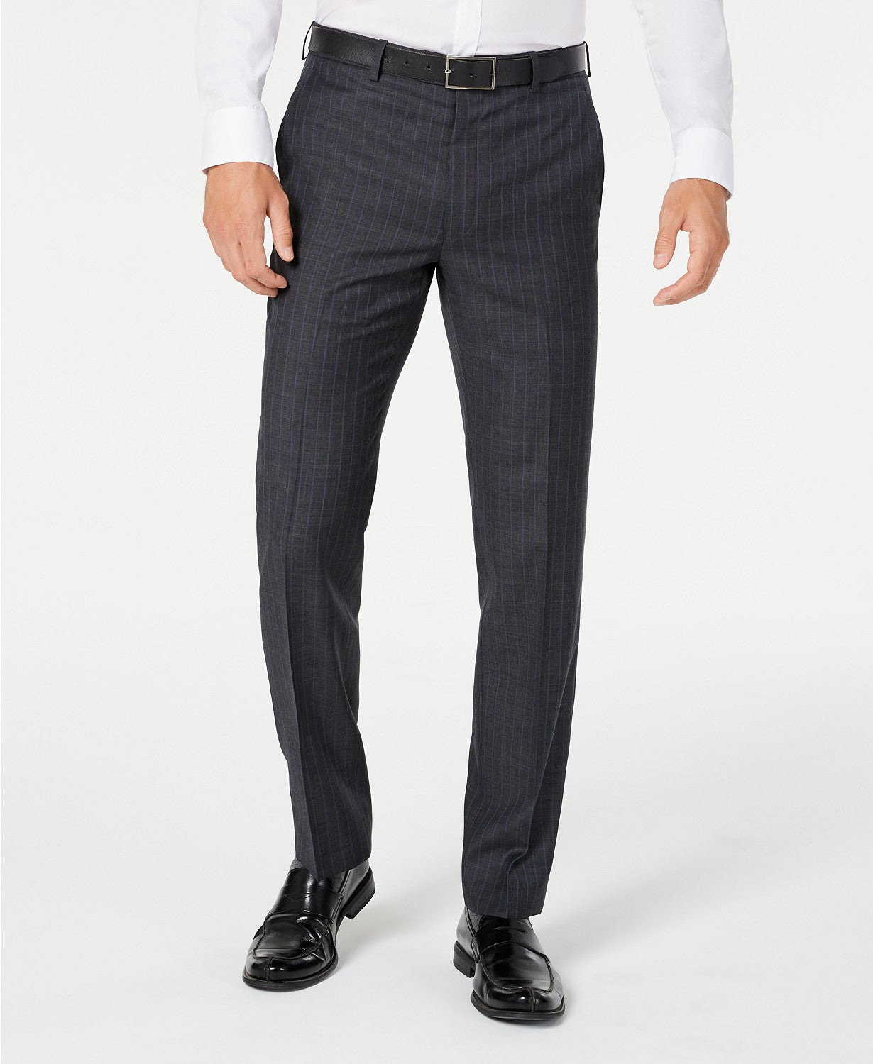 Calça de terno Ralph Lauren Classic Fit UltraFlex Stretch e Stripe Masculina Preta Tamanho 30X30