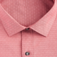 Camisa social masculina Bar III de algodão com gola de bolinhas e ajuste clássico, vermelha, tamanho 16-16,5