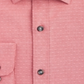 Camisa social masculina Bar III de algodão com gola de bolinhas e ajuste clássico, vermelha, tamanho 16-16,5