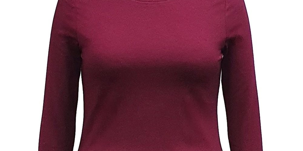 Blusa feminina de manga comprida Style &amp; Co, roxa, tamanho grande