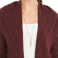 Cardigan Pointelle Feminino Estilo &amp; Co Roxo Tamanho P