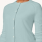 Karen Scott Cardigan Feminino com Botões e Contas Blue Moon Tamanho X-G