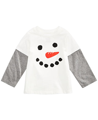 Camiseta de algodão com estampa de boneco de neve First Impressions para bebês meninos, tamanho 24 meses