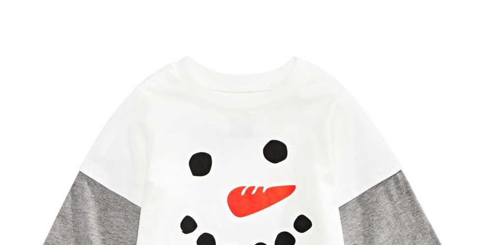 Camiseta de algodão com estampa de boneco de neve First Impressions para bebês meninos, tamanho 24 meses