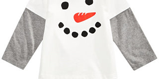 Camiseta de algodão com estampa de boneco de neve First Impressions para bebês meninos, tamanho 24 meses