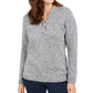 Karen Scott Suéter Henley de algodão com acabamento em ferragens feminino, tamanho natural, pequeno, grande