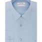 Camisa social masculina Calvin Klein Slim Fit com gola flexível elástica, azul, tamanho 34-35