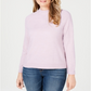 Karen Scott Suéter Feminino Gola Falsa Rosa Tamanho Pequeno G