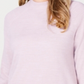Karen Scott Suéter Feminino Gola Falsa Rosa Tamanho Pequeno G