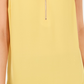 Top utilitário feminino com zíper frontal JM Collection, dourado, tamanho grande